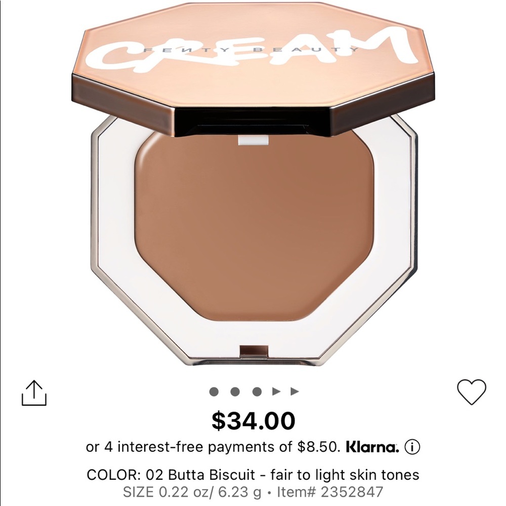 Fenty Cheeks Out Cream Bronzer -02 Butta Biscuit